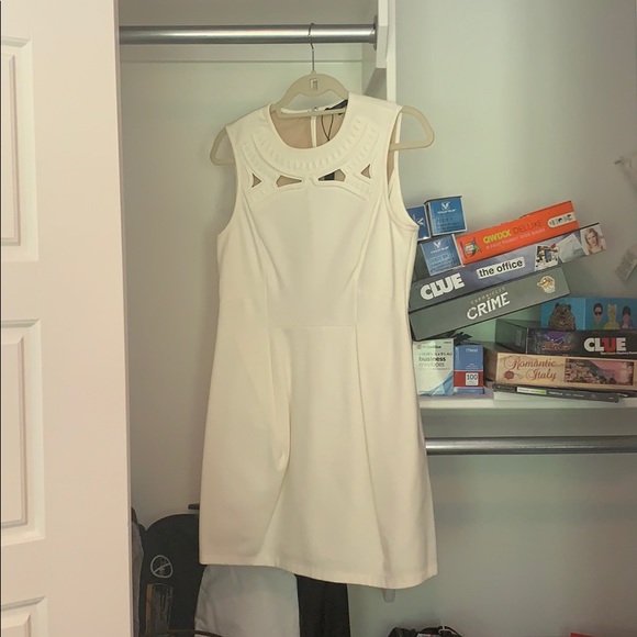 Tibi Cream Dress with Embroidery Details - Picture 1 of 3